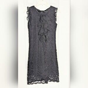 Urban Behavior Women's (Medium) Black Lace Sleeveless Cocktail Dress w/Ruffles